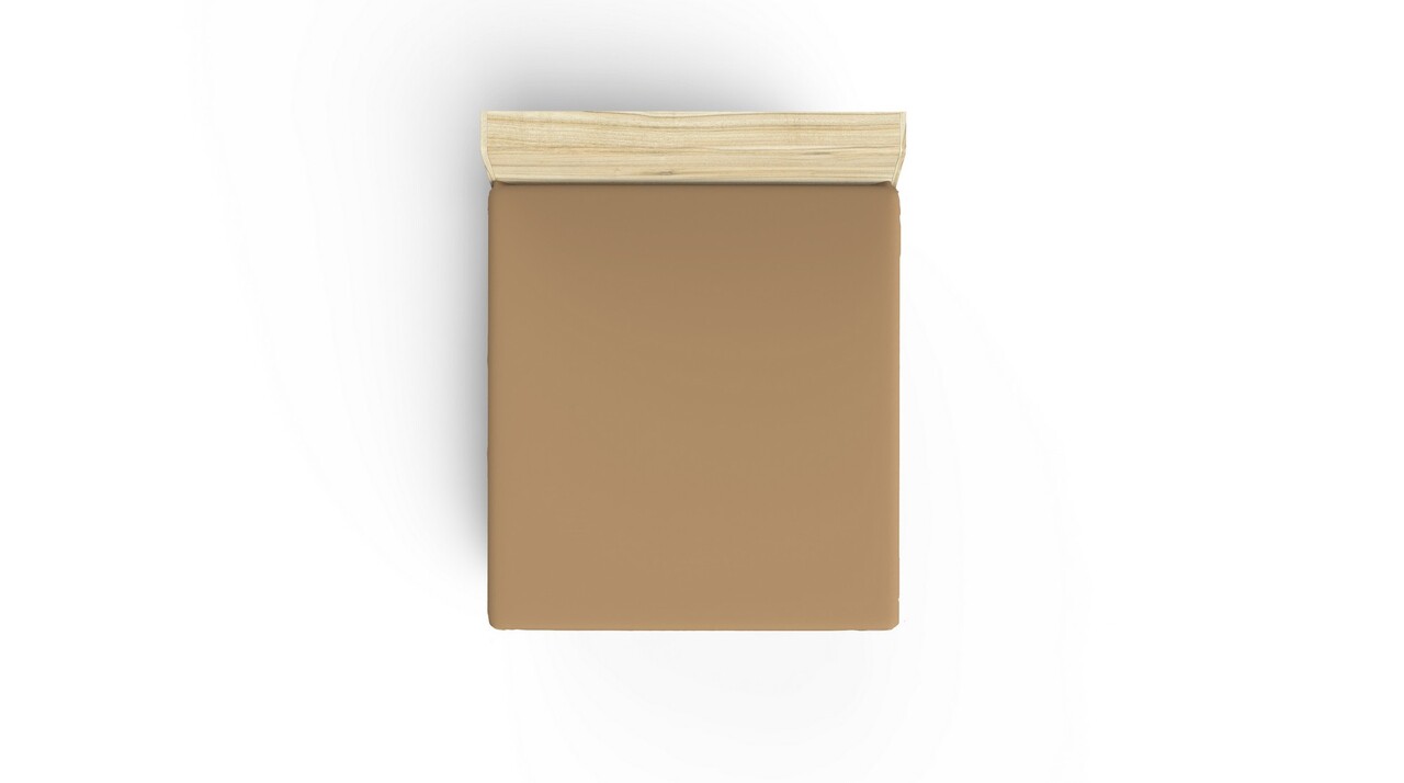 Cearceaf de pat cu elastic Ranforce Double Small (DE), L'essentiel Maison, Light Brown, Maro deschis - imagine 5